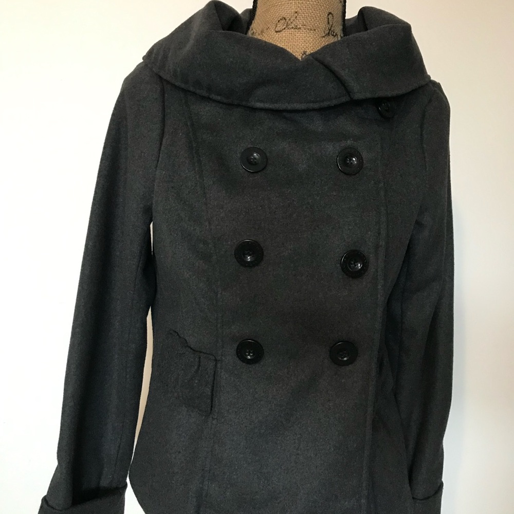 Women's Double-Breasted Gray Jacket
